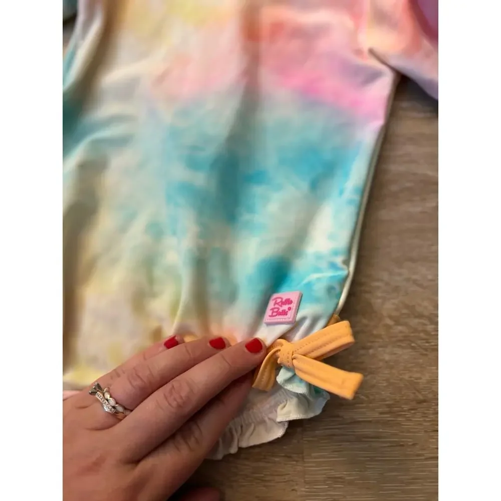 Ruffle butts Tie-dye swim suit